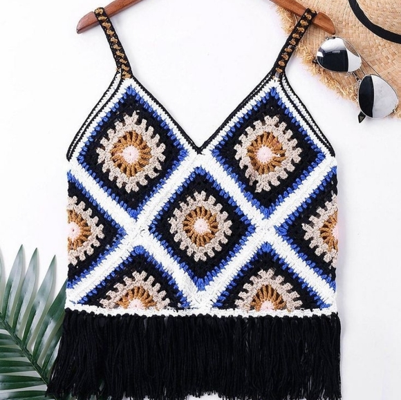 Granny Square vintage boho top - Picture 3 of 8